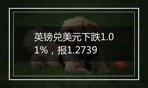 英镑兑美元下跌1.01%，报1.2739