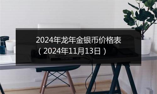 2024年龙年金银币价格表（2024年11月13日）