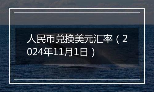 人民币兑换美元汇率（2024年11月1日）