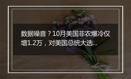 数据噪音？10月美国非农爆冷仅增1.2万，对美国总统大选与美联储政策有何影响