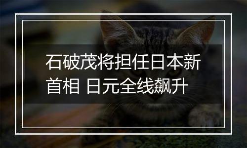 石破茂将担任日本新首相 日元全线飙升