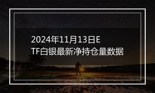 2024年11月13日ETF白银最新净持仓量数据