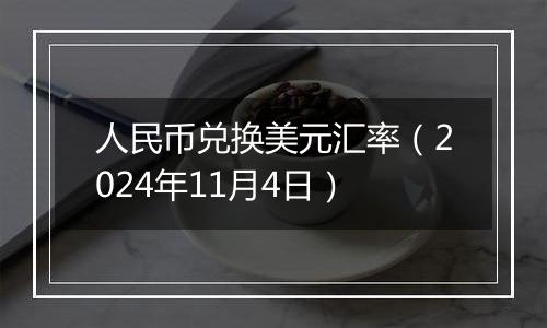 人民币兑换美元汇率（2024年11月4日）