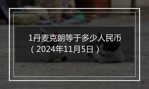 1丹麦克朗等于多少人民币（2024年11月5日）