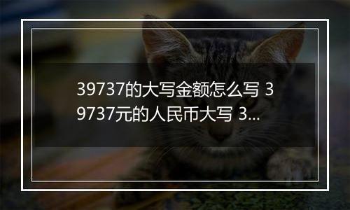 39737的大写金额怎么写 39737元的人民币大写 39737元的数字大写