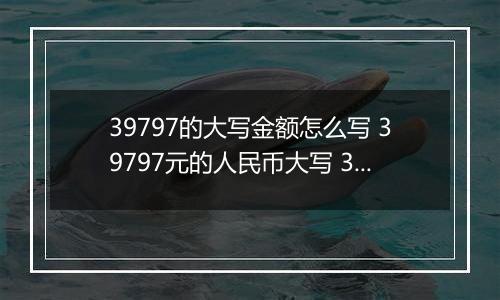 39797的大写金额怎么写 39797元的人民币大写 39797元的数字大写