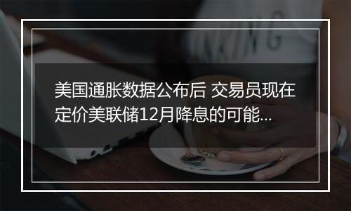 美国通胀数据公布后 交易员现在定价美联储12月降息的可能性为75%