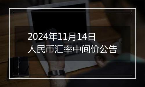 2024年11月14日人民币汇率中间价公告