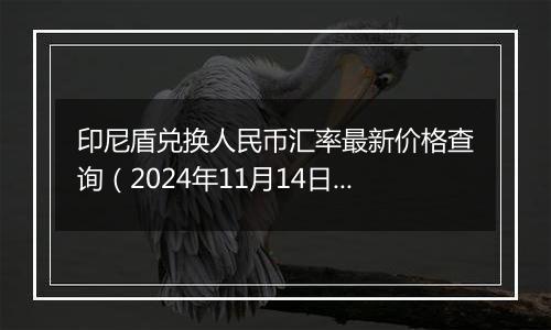 印尼盾兑换人民币汇率最新价格查询（2024年11月14日）