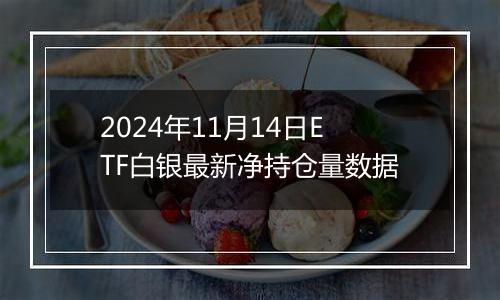 2024年11月14日ETF白银最新净持仓量数据