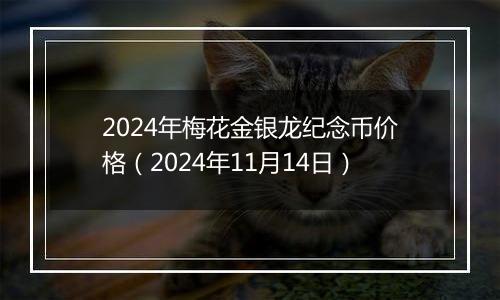 2024年梅花金银龙纪念币价格（2024年11月14日）