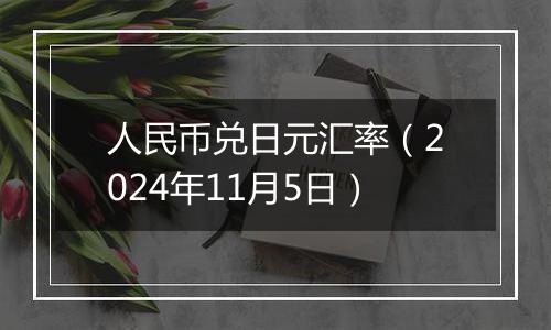 人民币兑日元汇率（2024年11月5日）