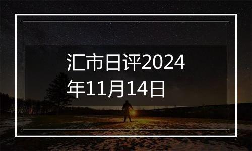 汇市日评2024年11月14日