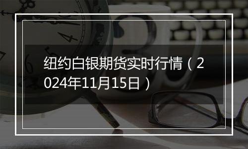 纽约白银期货实时行情（2024年11月15日）