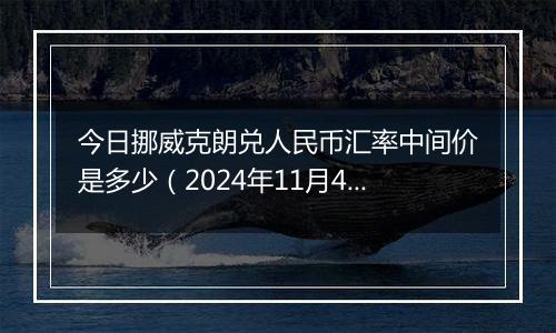 今日挪威克朗兑人民币汇率中间价是多少（2024年11月4日）