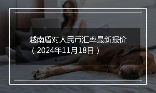 越南盾对人民币汇率最新报价（2024年11月18日）