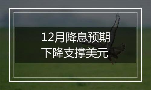 12月降息预期下降支撑美元