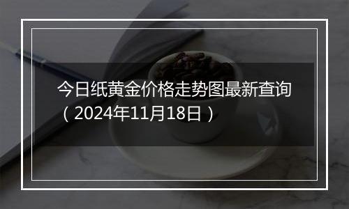 今日纸黄金价格走势图最新查询（2024年11月18日）