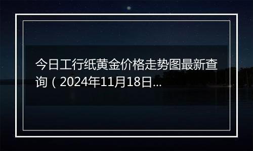 今日工行纸黄金价格走势图最新查询（2024年11月18日）