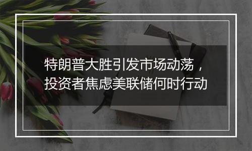 特朗普大胜引发市场动荡，投资者焦虑美联储何时行动