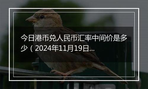 今日港币兑人民币汇率中间价是多少（2024年11月19日）