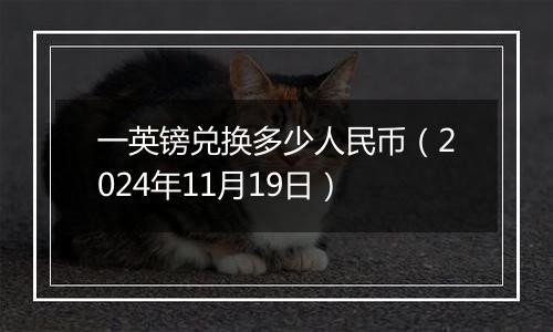 一英镑兑换多少人民币（2024年11月19日）