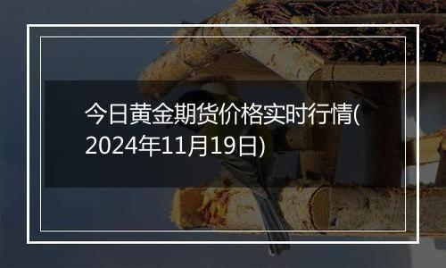 今日黄金期货价格实时行情(2024年11月19日)