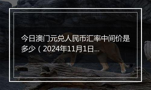 今日澳门元兑人民币汇率中间价是多少（2024年11月1日）