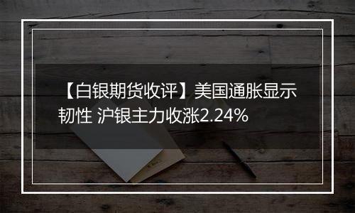 【白银期货收评】美国通胀显示韧性 沪银主力收涨2.24%