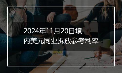 2024年11月20日境内美元同业拆放参考利率