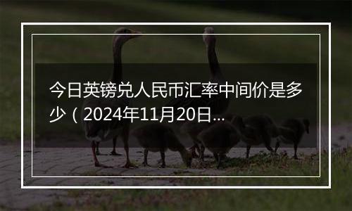 今日英镑兑人民币汇率中间价是多少（2024年11月20日）