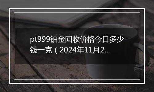 pt999铂金回收价格今日多少钱一克（2024年11月20日）