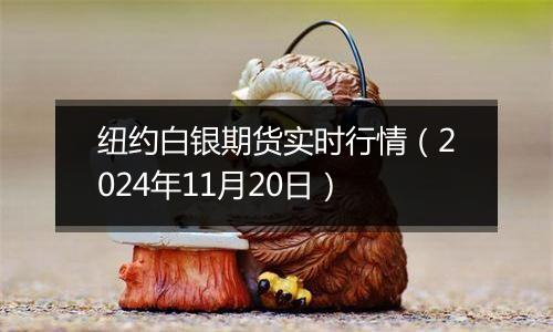 纽约白银期货实时行情（2024年11月20日）