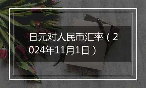 日元对人民币汇率（2024年11月1日）