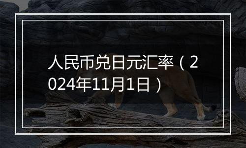 人民币兑日元汇率（2024年11月1日）