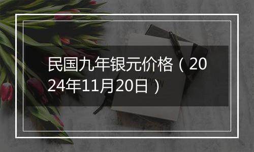 民国九年银元价格（2024年11月20日）