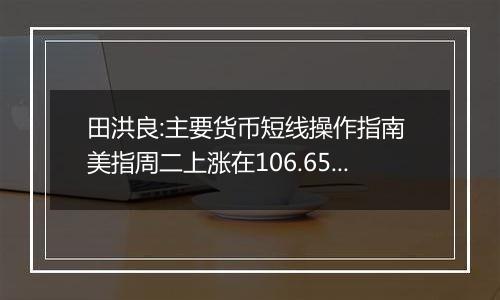 田洪良:主要货币短线操作指南 美指周二上涨在106.65之下遇阻