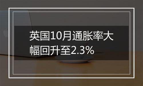 英国10月通胀率大幅回升至2.3%