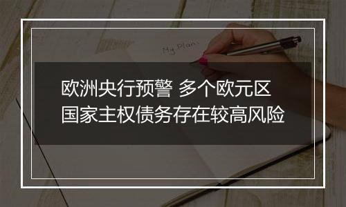 欧洲央行预警 多个欧元区国家主权债务存在较高风险