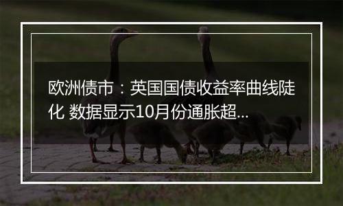 欧洲债市：英国国债收益率曲线陡化 数据显示10月份通胀超过预期