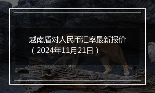 越南盾对人民币汇率最新报价（2024年11月21日）