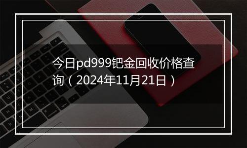 今日pd999钯金回收价格查询（2024年11月21日）