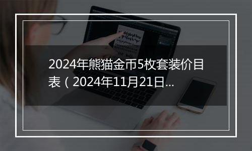 2024年熊猫金币5枚套装价目表（2024年11月21日）