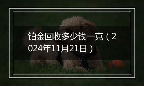 铂金回收多少钱一克（2024年11月21日）