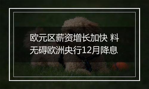 欧元区薪资增长加快 料无碍欧洲央行12月降息