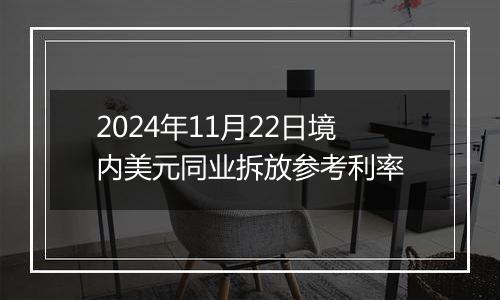 2024年11月22日境内美元同业拆放参考利率