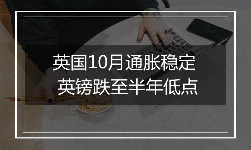 英国10月通胀稳定 英镑跌至半年低点