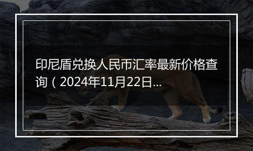 印尼盾兑换人民币汇率最新价格查询（2024年11月22日）