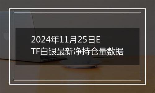 2024年11月25日ETF白银最新净持仓量数据