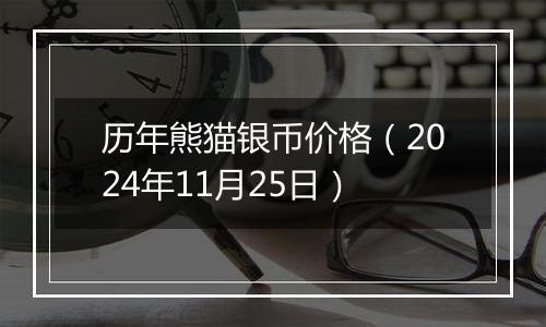 历年熊猫银币价格（2024年11月25日）